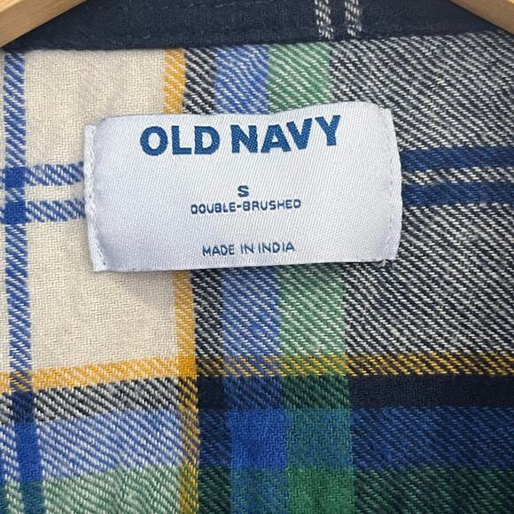Old Navy Double Brushed Plaid Button Down Shirt S - Picture 3 of 5
